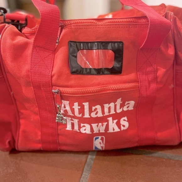 𝅺ATLANTA Hawks NBA vintage Starter bag duffel weekender retro 90s 80s rare - Picture 1 of 15